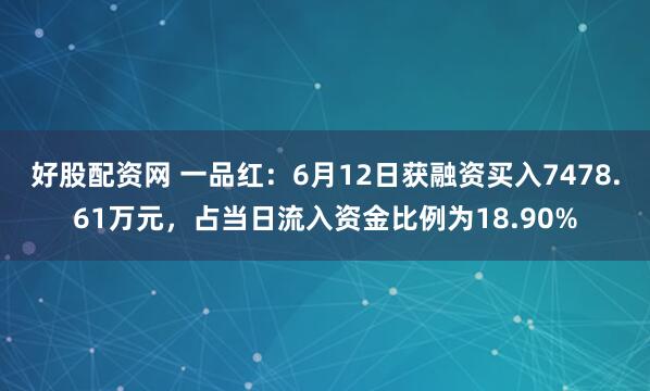 好股配资网 一品红：6月12日获融资买入7478.61万元，占当日流入资金比例为18.90%